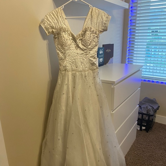White Prom Dress - Picture 1 of 5